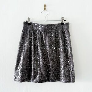 Garnett Hill Gray Sequin Short Skirt Size Small (S)